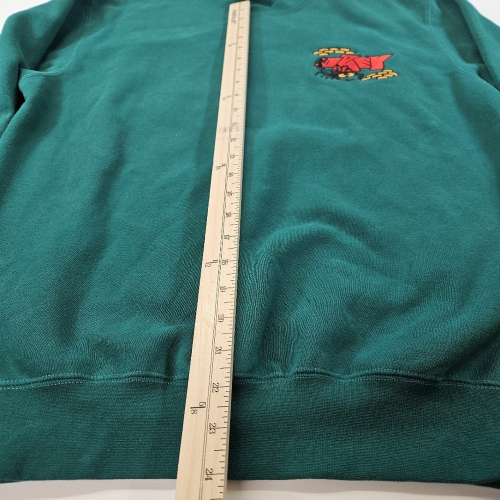 Obey Brick By Brick Crewneck Mens S Green Embroidered Graphic Sweatshirt Skater - Picture 5 of 9